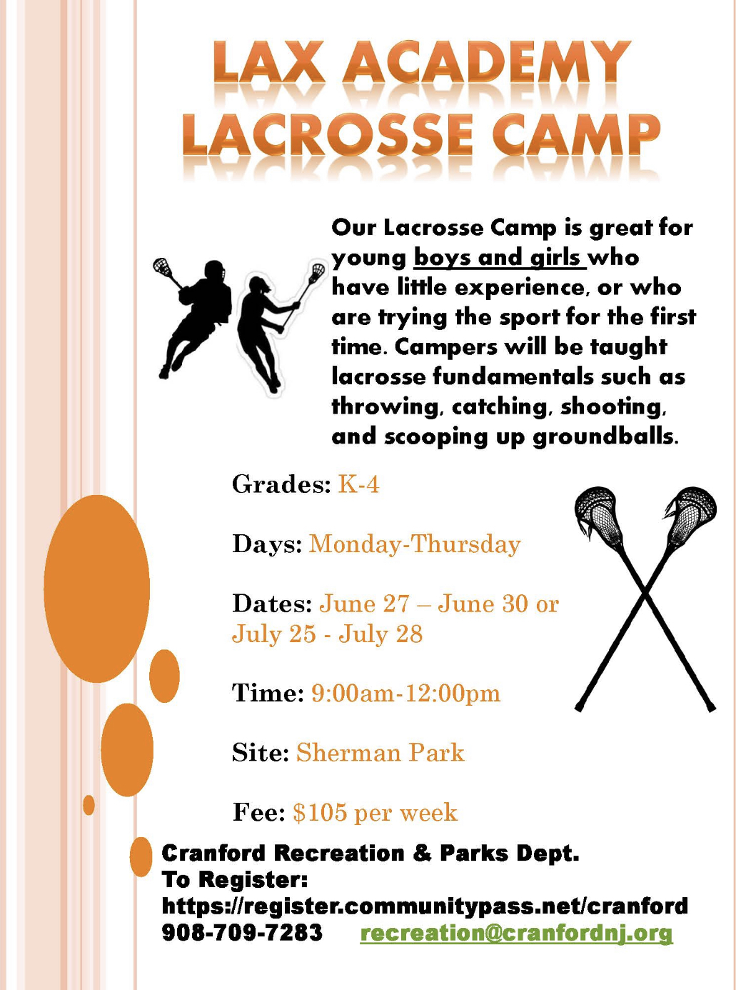 Summer Lacrosse Camps for Beginners @ Sherman Park
